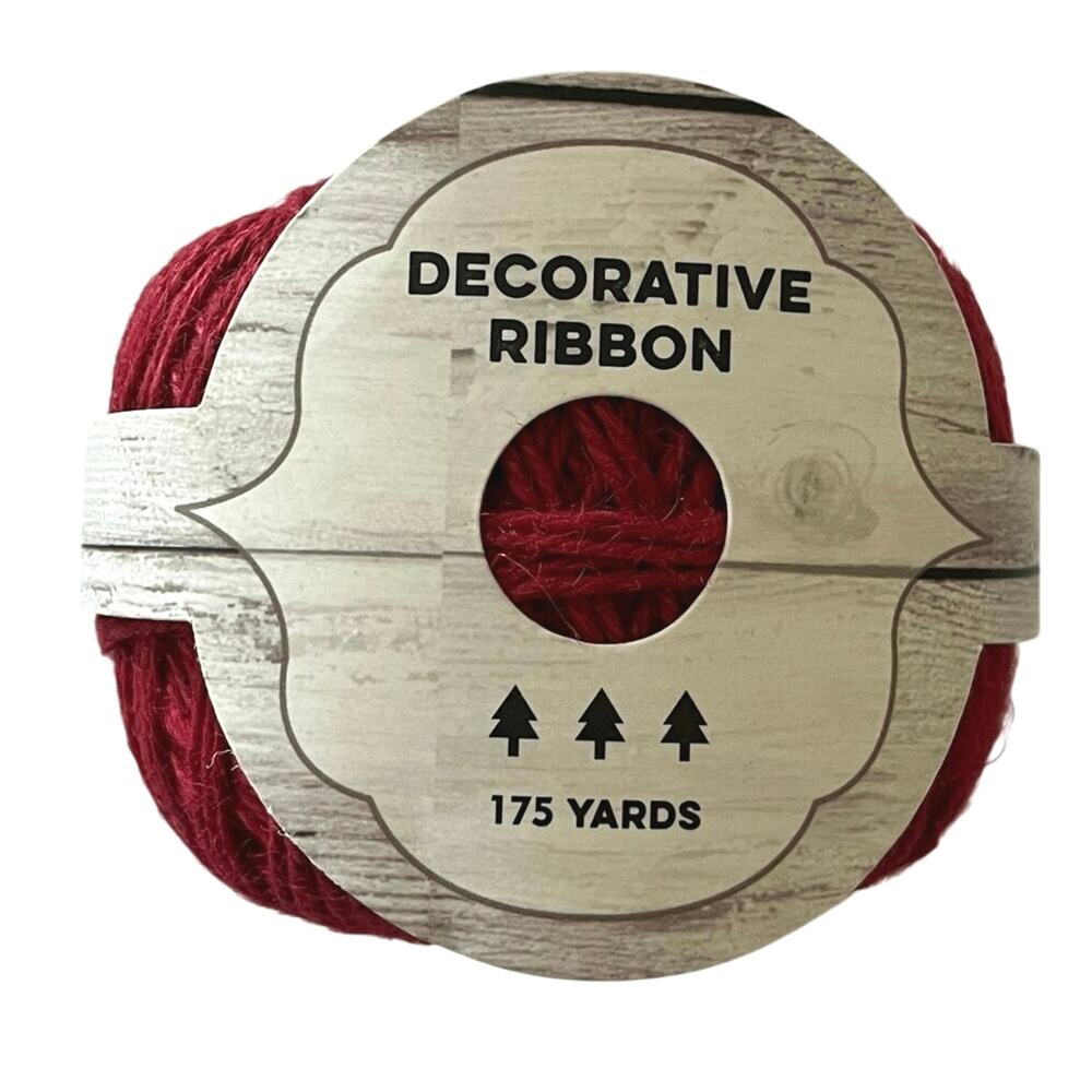 Decorative Ribbon 175 years Red NEW Twine Natural Fiber Arts & Crafts Jute